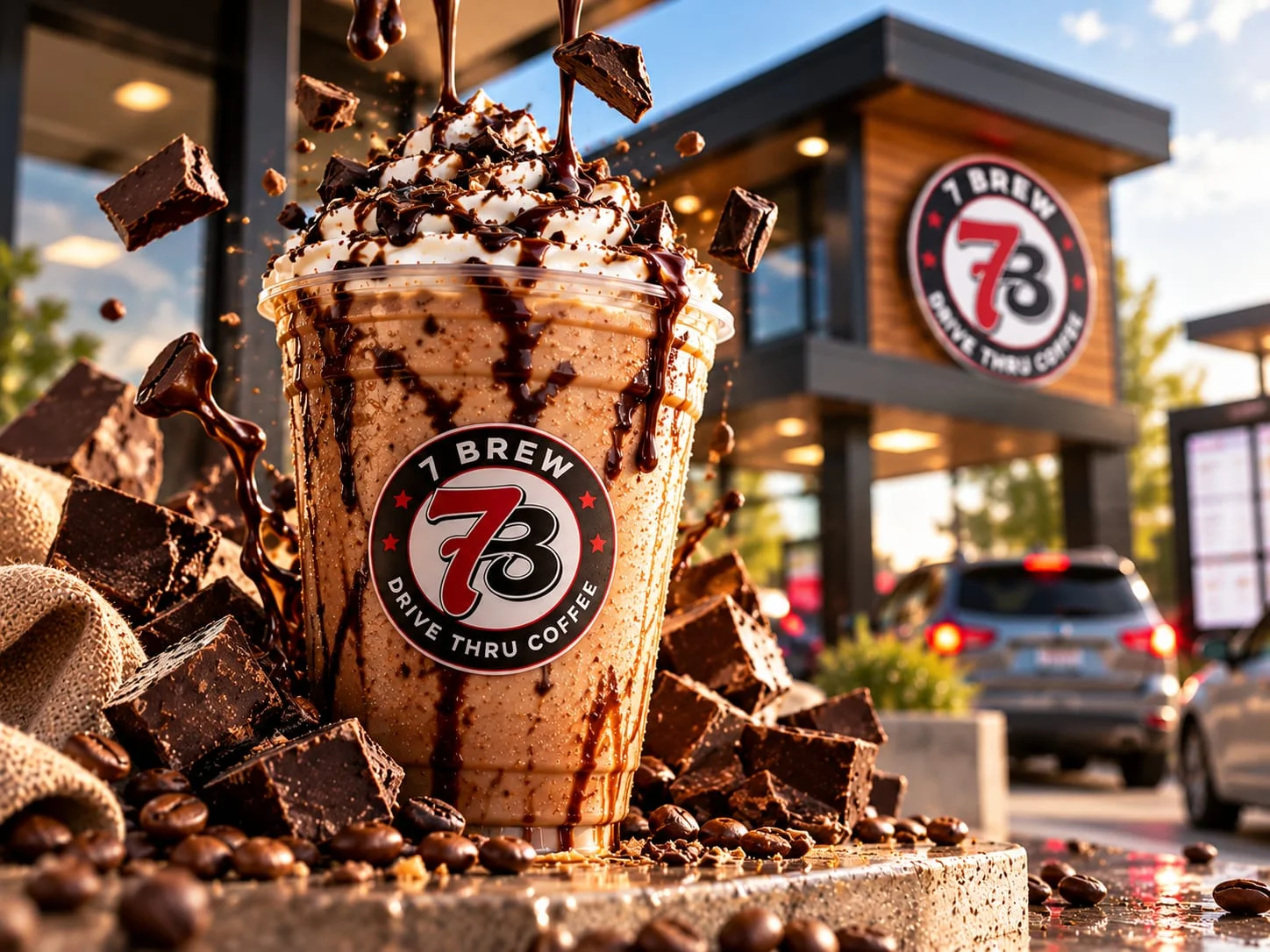 7 Brew mocha with espresso, steamed milk and chocolate