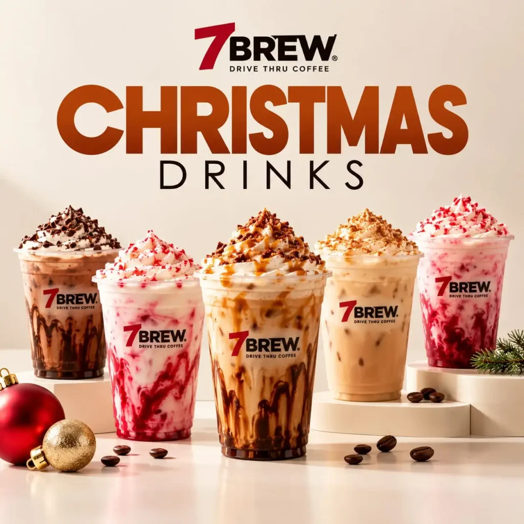 7 Brew Christmas Drinks 1 7 Brew Christmas drinks with festive toppings for winter 2026