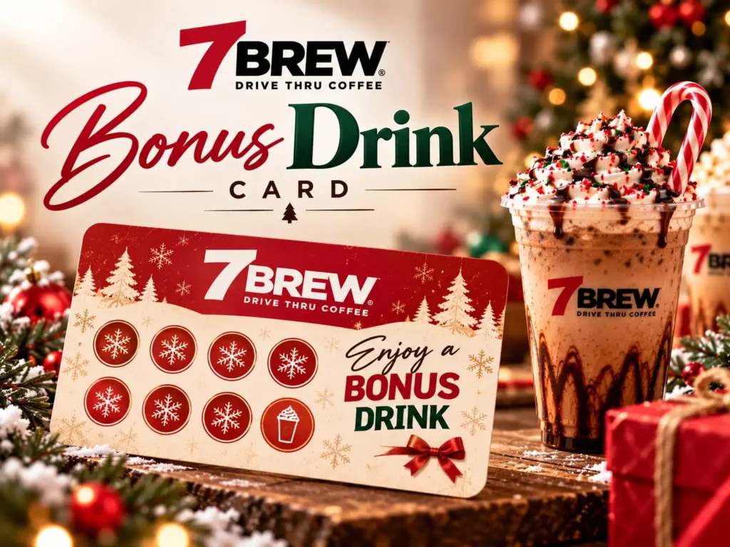 7 Brew Christmas Drinks 16 Bonus free drink card from a 7 Brew gift card deal
