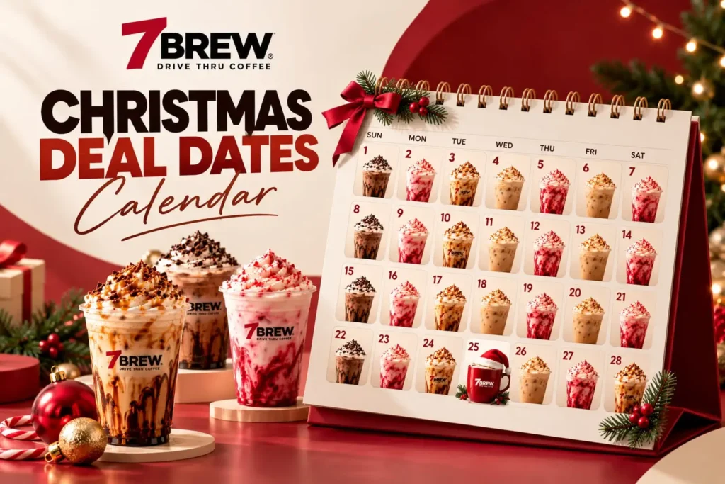 7 Brew Christmas Drinks 6 Calendar of 7 Brew deal dates before December 25