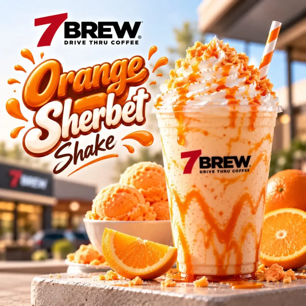 7 Brew Orange Sherbet Shake