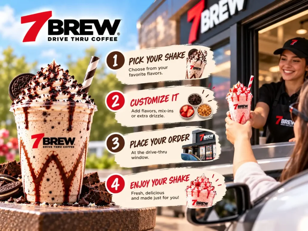 Ordering a 7 Brew shake at the drive-thru