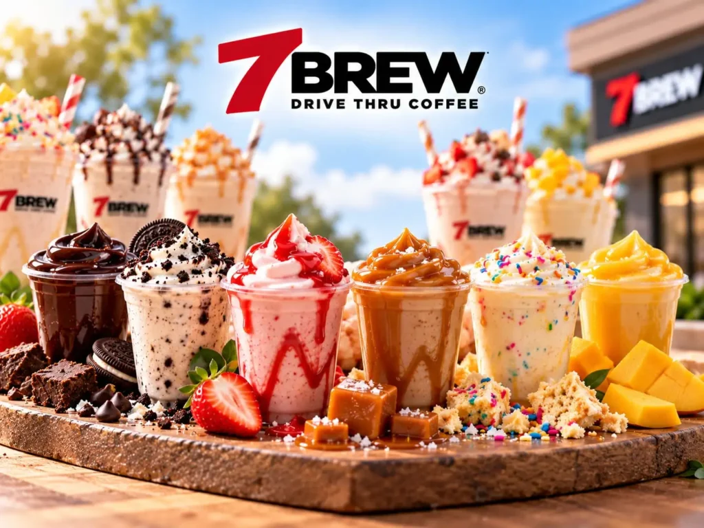 Flavor shot bottles used across 7 Brew shakes