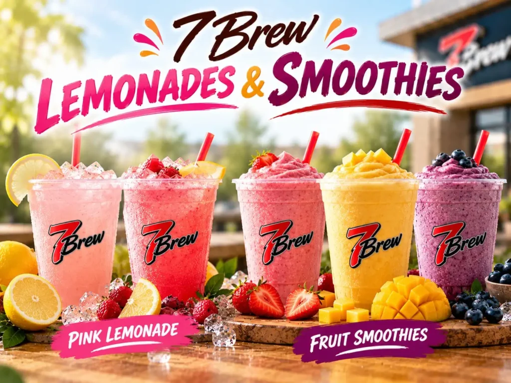 popular 7 Brew drinks for no caffeine: lemonades and smoothies